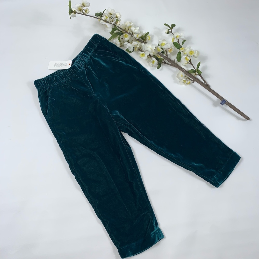 Gymboree girls green velvet pants winter pants NWT